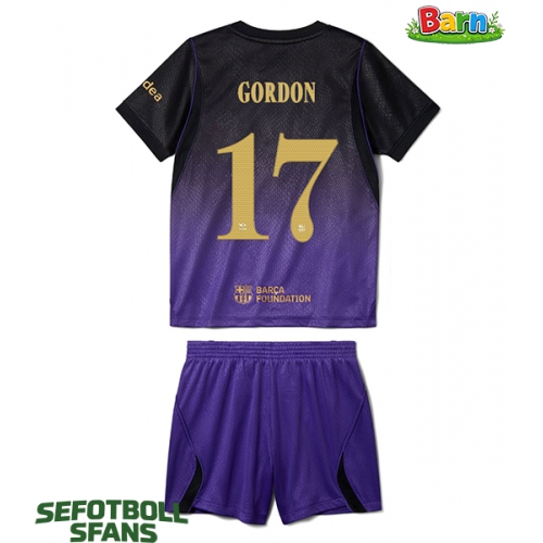 Barcelona Anthony Gordon #17 Bortaställ Barn 2026-27 Kortärmad (+ Korta byxor)